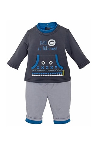 Sweat et pantalon - Gris et bleu