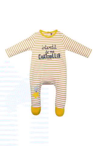 Grenouillère en coton biologique - Blanc