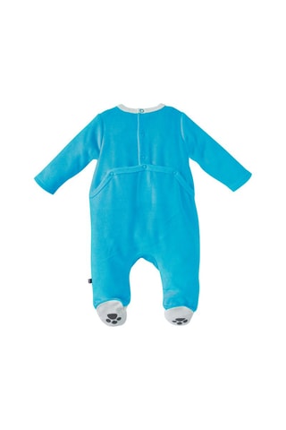 Grenouillère en velours Dominique - Turquoise