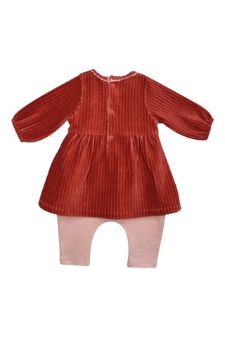 Robe et pantalon - Rouille et rose
