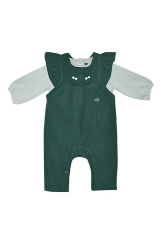 T-shirt et salopette - Blanc et vert