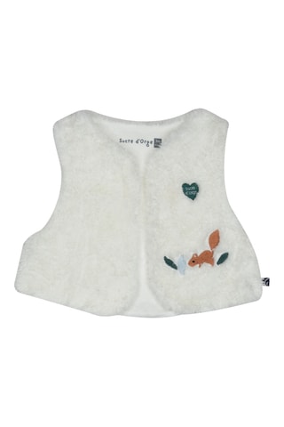 Robe et gilet sans manches - Vert foncé et blanc