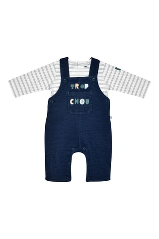 Salopette et t-shirt - Bleu foncé