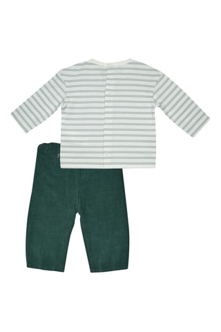 T-shirt et pantalon - Blanc et vert foncé