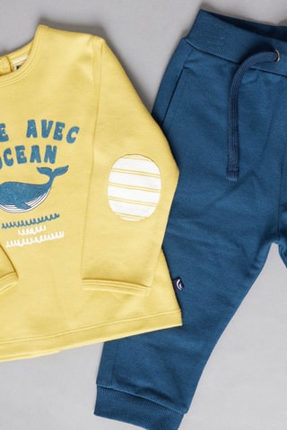 T-shirt et pantalon - Jaune et bleu marine