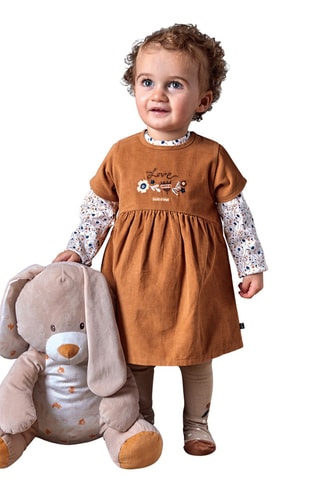 Robe et t-shirt - Marron