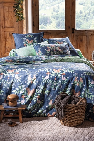 Housse de couette réversible Ecureuil & Cie - Bleu