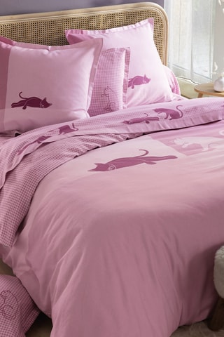 Housse de couette réversible Vie de rêve - Rose
