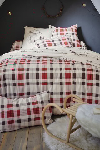 Housse de couette réversible Randonnée nordique - Blanc