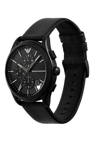 Coffret relógio de quartzo em couro e bracelete em couro