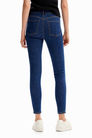 Jean skinny taille haute - Bleu marine