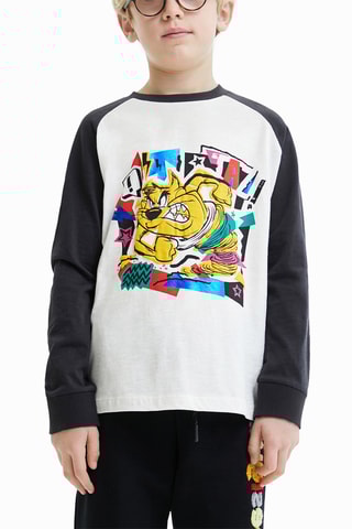 T-shirt regular Taz Looney Tunes - Blanc