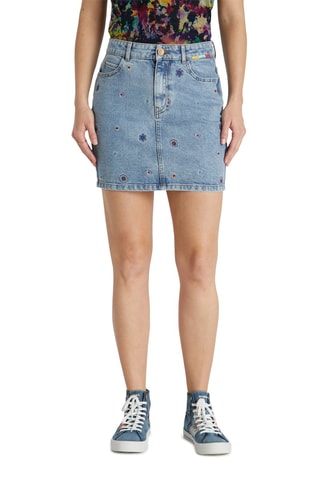 Minijupe en jean Bleu