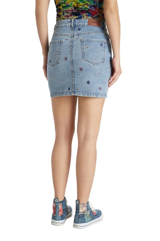 Minijupe en jean Bleu