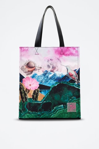 Tote-bag - Rose et bleu