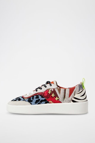 Baskets - Beige et rouge