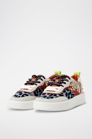 Baskets - Beige et rouge