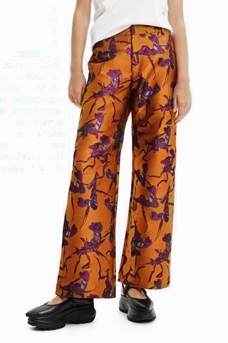 Pantalon wide legs Orange