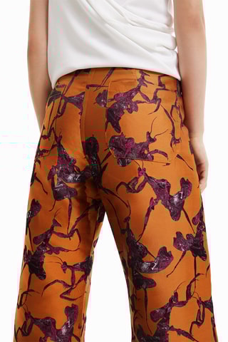 Pantalon wide legs Orange