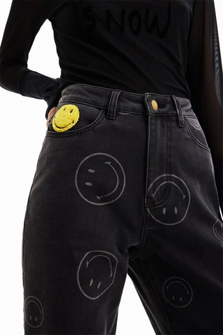 Jean mom taille haute - Anthracite
