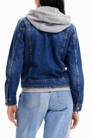 Veste en jean trompe-l’œil - Bleu marine