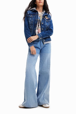 Veste en jean trompe-l’œil - Bleu marine
