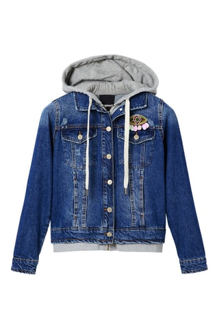 Veste en jean trompe-l’œil - Bleu marine