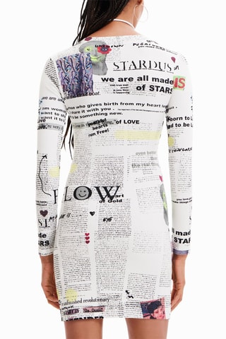 Robe pull - Blanc et noir