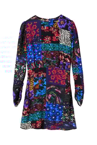 Robe droite Bleu et rouge