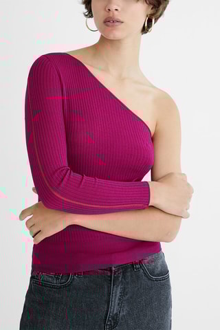 2 t-shirts asymétriques Rose et noir