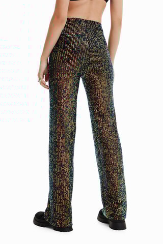 Pantalon wide legs - Doré