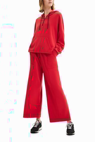 Pantalon wide legs - Rouge