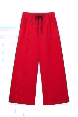 Pantalon wide legs - Rouge