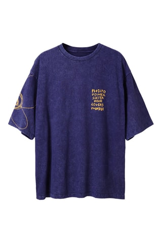 T-shirt oversize - Bleu