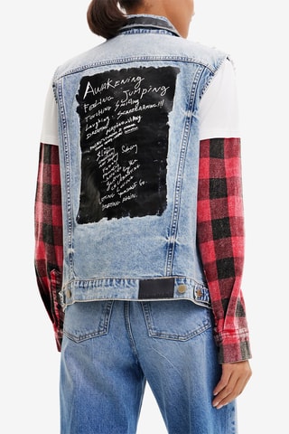 Veste en jean sans manches Bleu