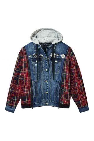 Veste à capuche Bleu et rouge