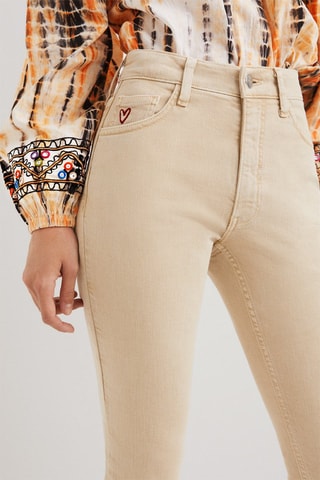Jean slim Beige