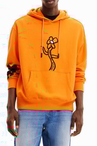 Sweat oversize à capuche - Orange