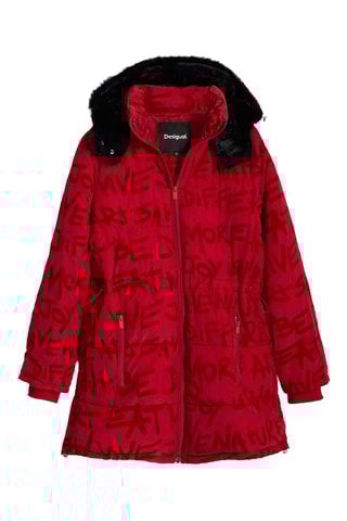 Manteau à capuche - Rouge