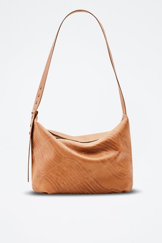 Sac porté épaule en cuir - Marron clair