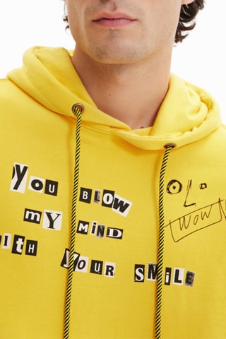 Sweat à capuche - Jaune