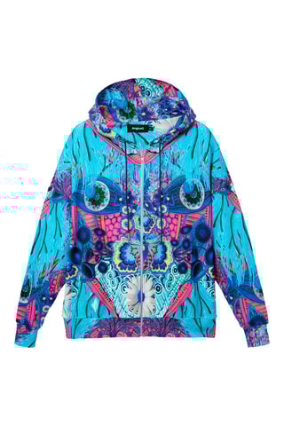 Sweat oversize à capuche - Turquoise