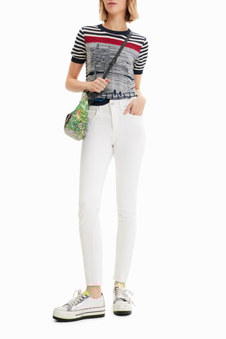 T-shirt slim - Bleu marine