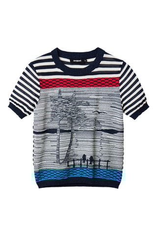 T-shirt slim - Bleu marine