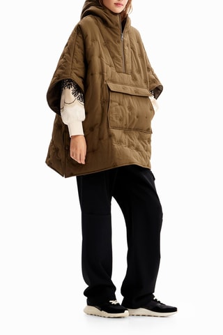 Poncho à capuche - Marron