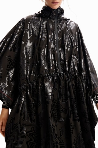 Poncho à capuche - Noir