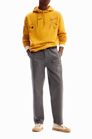 Sweat à capuche - Jaune