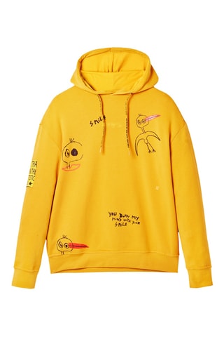 Sweat à capuche - Jaune