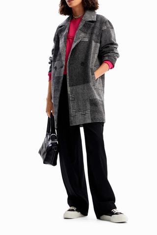Manteau regular en laine - Gris