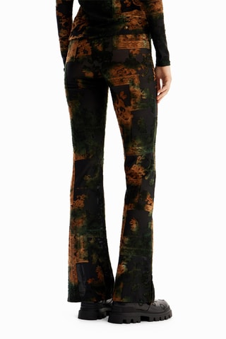 Pantalon wide legs - Vert